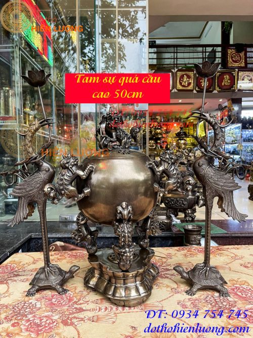Tam Sự Đỉnh Thất Lân Vờn Cầu Bằng Đồng Hun