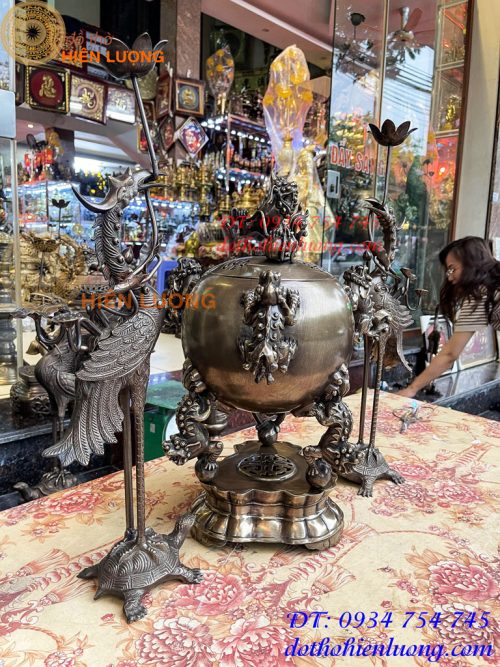 Tam Sự Đỉnh Thất Lân Vờn Cầu Bằng Đồng Hun