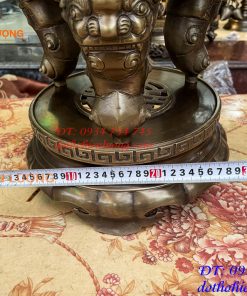Bộ Ngũ Sự Đỉnh Hoa Sòi Cao 75cm Bằng Đồng Hun
