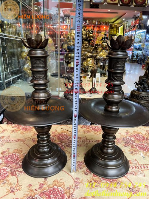 Đôi Chân Nến Cao 60cm Bằng Đồng Hun