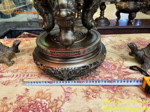 Bộ Ngũ Sự Đỉnh Cao 75cm Rồng Nổi Bằng Đồng Hun