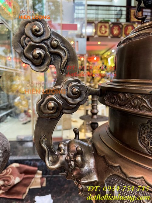 Bộ Ngũ Sự Đỉnh Cao 75cm Rồng Nổi Bằng Đồng Hun