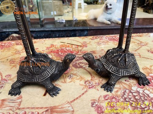 Bộ Ngũ Sự Đỉnh Sòi Cao 65cm Màu Hun Bằng Đồng Giả Cổ