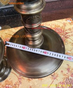 Bộ Ngũ Sự Đỉnh Sòi Cao 65cm Màu Hun Bằng Đồng Giả Cổ
