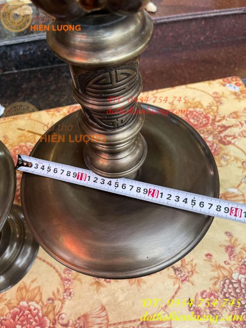 Bộ Ngũ Sự Đỉnh Sòi Cao 65cm Màu Hun Bằng Đồng Giả Cổ