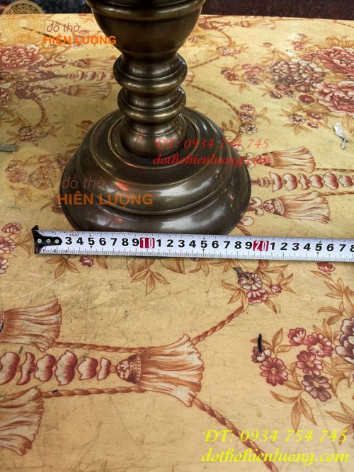 Bộ Ngũ Sự Đỉnh Sòi Cao 65cm Màu Hun Bằng Đồng Giả Cổ