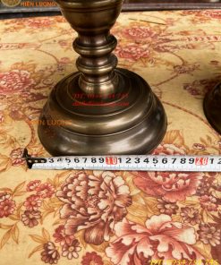 Bộ Ngũ Sự Đỉnh Sòi Cao 60cm Bằng Đồng Hun Giả Cổ