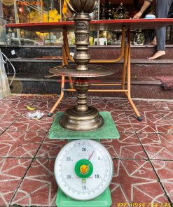 Bộ Ngũ Sự Đỉnh Sòi Cao 60cm Bằng Đồng Hun Giả Cổ