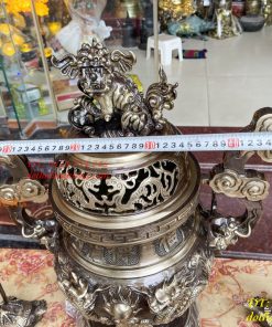 Bộ Ngũ Sự Đỉnh Rồng Cao 65cm Bằng Đồng Hai Công Nghệ