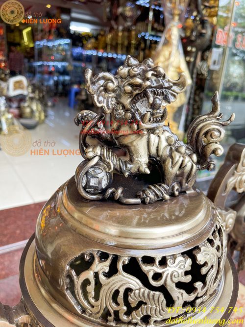Bộ Ngũ Sự Đỉnh Rồng Cao 65cm Bằng Đồng Hai Công Nghệ