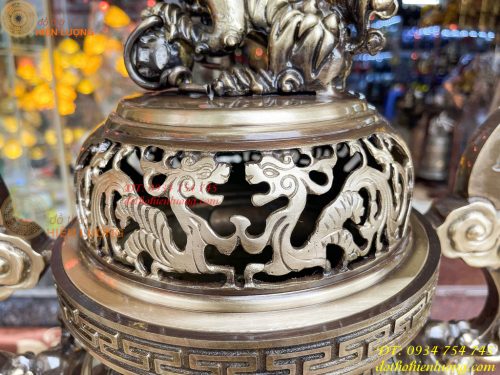 Bộ Ngũ Sự Đỉnh Rồng Cao 65cm Bằng Đồng Hai Công Nghệ
