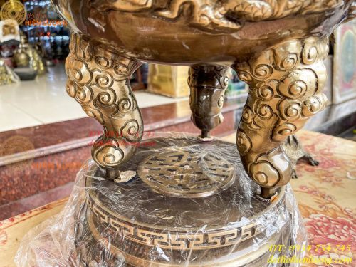 Bộ Ngũ Sự Đỉnh Rồng Cao 65cm Bằng Đồng Hai Công Nghệ