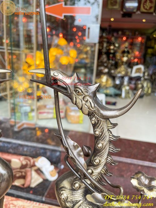 Bộ Ngũ Sự Đỉnh Rồng Cao 65cm Bằng Đồng Hai Công Nghệ