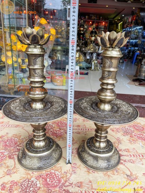 Bộ Ngũ Sự Đỉnh Rồng Cao 65cm Bằng Đồng Hai Công Nghệ