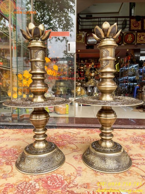 Bộ Ngũ Sự Đỉnh Rồng Cao 65cm Bằng Đồng Hai Công Nghệ