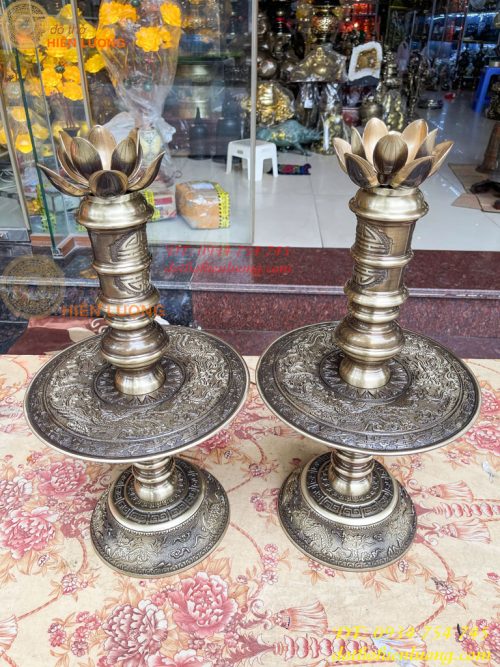 Bộ Ngũ Sự Đỉnh Rồng Cao 65cm Bằng Đồng Hai Công Nghệ