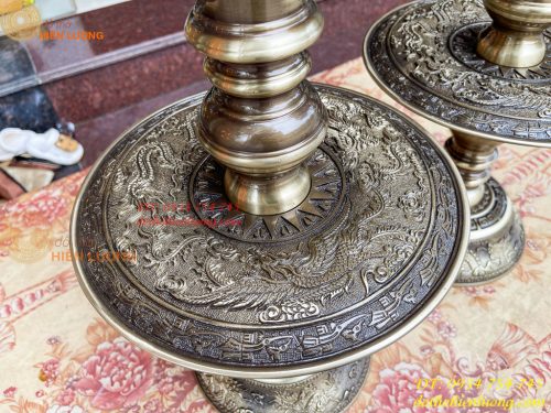 Bộ Ngũ Sự Đỉnh Rồng Cao 65cm Bằng Đồng Hai Công Nghệ