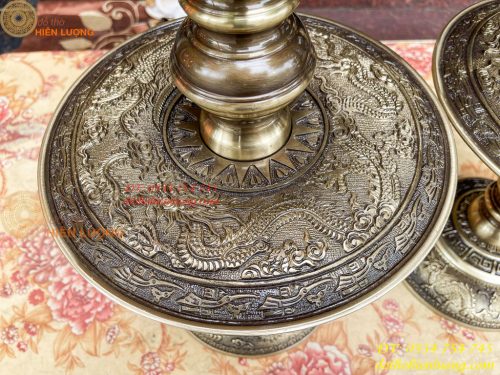 Bộ Ngũ Sự Đỉnh Rồng Cao 65cm Bằng Đồng Hai Công Nghệ