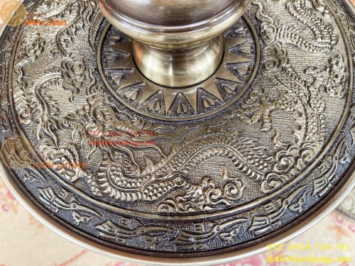 Bộ Ngũ Sự Đỉnh Rồng Cao 65cm Bằng Đồng Hai Công Nghệ