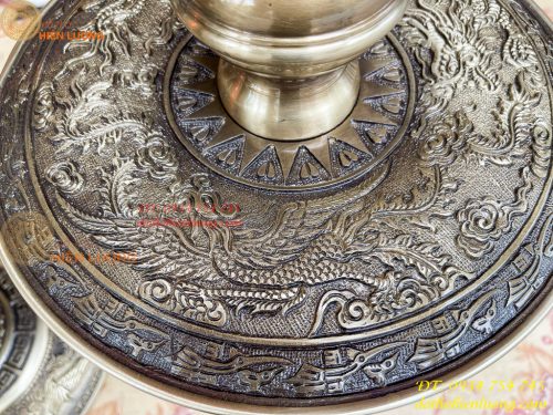 Bộ Ngũ Sự Đỉnh Rồng Cao 65cm Bằng Đồng Hai Công Nghệ