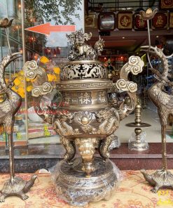 Bộ Ngũ Sự Đỉnh Rồng Cao 65cm Bằng Đồng Hai Công Nghệ