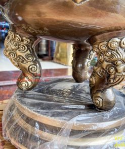 Bộ Ngũ Sự Đỉnh Sòi Cao 55cm Bằng Đồng Hai Công Nghệ