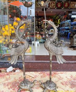 Bộ Ngũ Sự Đỉnh Sòi Cao 55cm Bằng Đồng Hai Công Nghệ