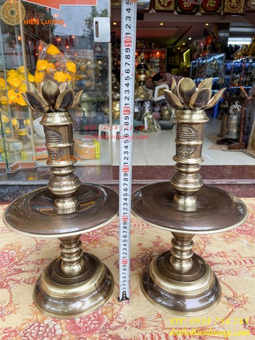Bộ Ngũ Sự Đỉnh Sòi Cao 55cm Bằng Đồng Hai Công Nghệ