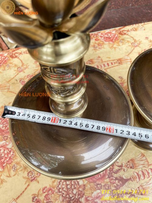 Bộ Ngũ Sự Đỉnh Sòi Cao 55cm Bằng Đồng Hai Công Nghệ