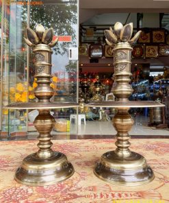 Bộ Ngũ Sự Đỉnh Sòi Cao 55cm Bằng Đồng Hai Công Nghệ
