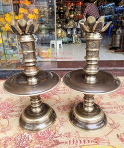 Bộ Ngũ Sự Đỉnh Sòi Cao 55cm Bằng Đồng Hai Công Nghệ