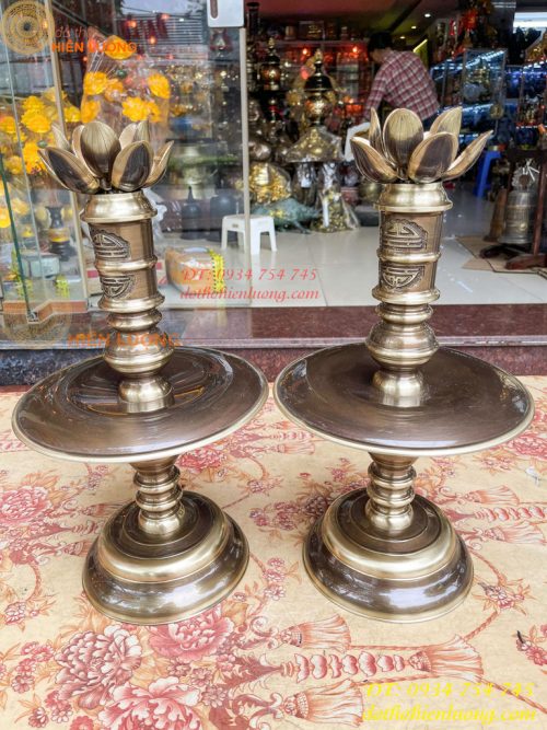 Bộ Ngũ Sự Đỉnh Sòi Cao 55cm Bằng Đồng Hai Công Nghệ