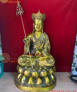 Tượng Địa Tạng Bồ Tát Cao 70cm Bằng Đồng