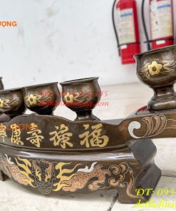 Ngai Thờ 5 Chén Khảm Tam Khí