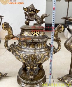 Bộ Đỉnh 50cm Khảm Tam Khí Ngũ Sự