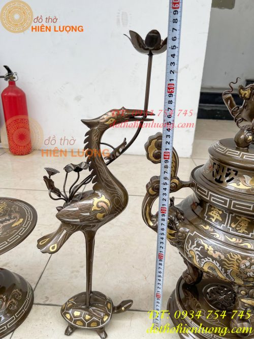 Bộ Đỉnh 50cm Khảm Tam Khí Ngũ Sự