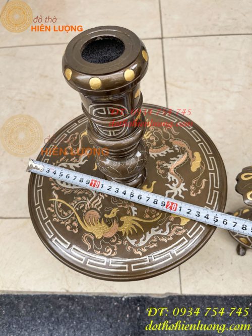 Bộ Đỉnh 50cm Khảm Tam Khí Ngũ Sự