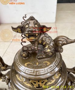 Bộ Đỉnh 50cm Khảm Tam Khí Ngũ Sự