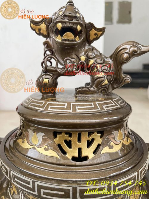 Bộ Đỉnh 50cm Khảm Tam Khí Ngũ Sự