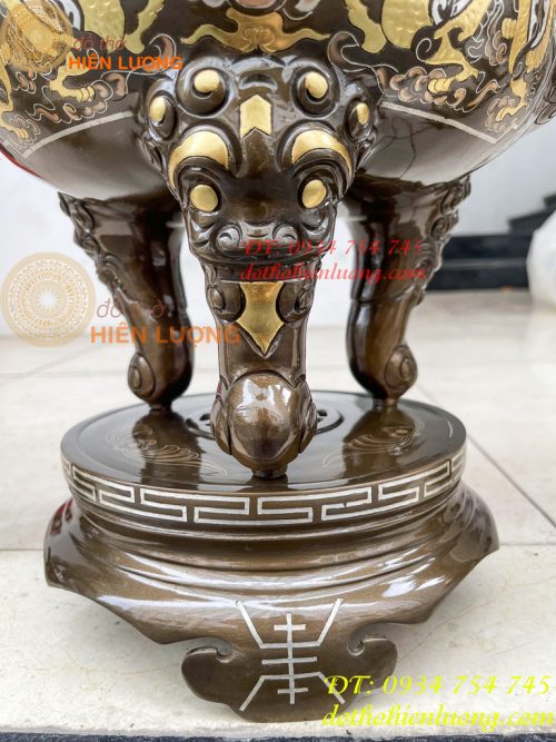 Bộ Đỉnh 50cm Khảm Tam Khí Ngũ Sự