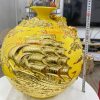 Bình Hút Lộc Thuận Buồm Gốm Bát Tràng Dát Vàng Cao 41cm