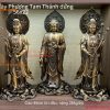 Bộ Tượng Tây Phương Tam Thánh Đứng Cao 56cm Bằng Đồng