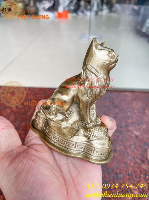 Tượng Mèo Việt Nam Bằng Đồng Phong Thủy