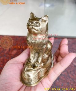 Tượng Mèo Việt Nam Bằng Đồng Phong Thủy