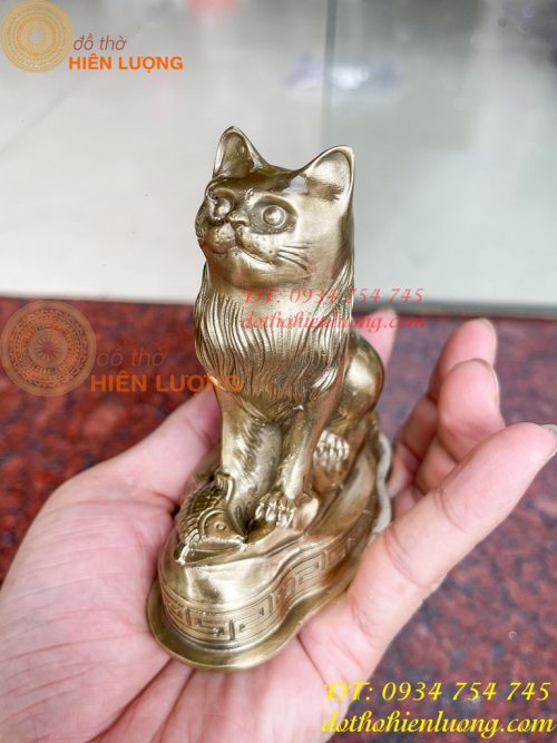 Tượng Mèo Việt Nam Bằng Đồng Phong Thủy