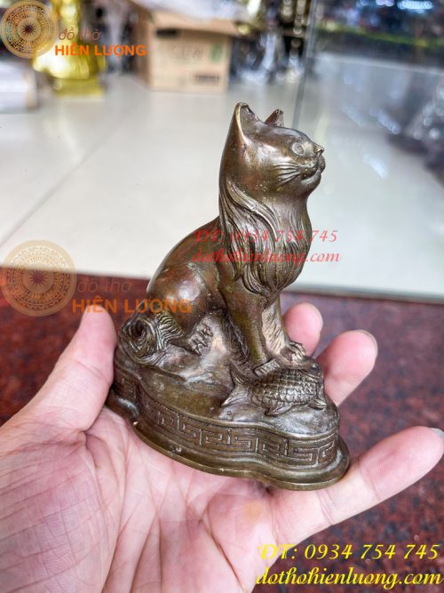 Tượng Mèo Việt Nam Bằng Đồng Phong Thủy