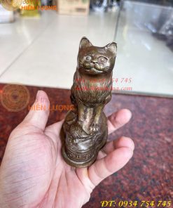 Tượng Mèo Việt Nam Bằng Đồng Phong Thủy