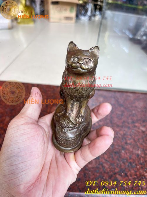 Tượng Mèo Việt Nam Bằng Đồng Phong Thủy