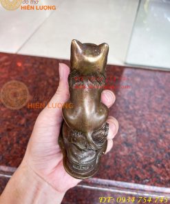 Tượng Mèo Việt Nam Bằng Đồng Phong Thủy
