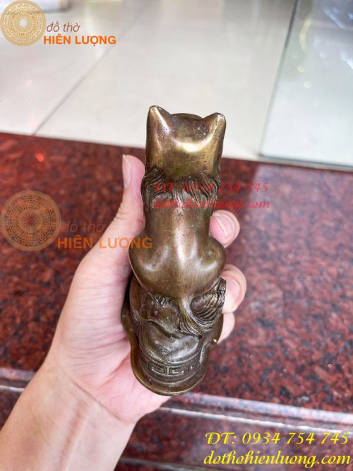 Tượng Mèo Việt Nam Bằng Đồng Phong Thủy